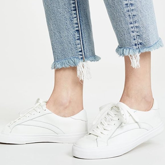 Madewell Shoes - Madewell White Leather Sidewalk Low-Top Sneakers